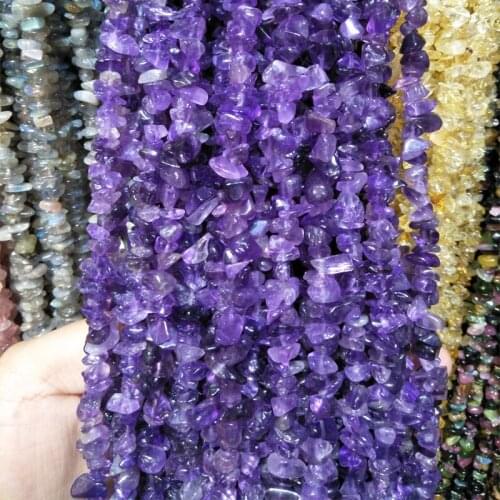 Good Quality Irregular Purple Crystal Quartz Gravel Beads Jewelry Findngs Natural Amethysts Stone Bead Fit DIY Bracelet Necklace