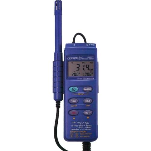 Performance Sensor PC Interface Dual Input Humidity Temperature Tester With 16000 Records Datalogger CENTER-314