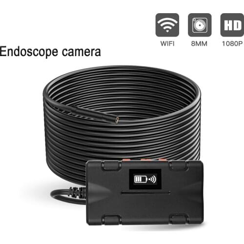 F270 8mm Wifi Endoscope Camera IP68 Waterproof WiFi Borescope 1080P HD Inspection Camera for Android Iphone iOS With 8 LED