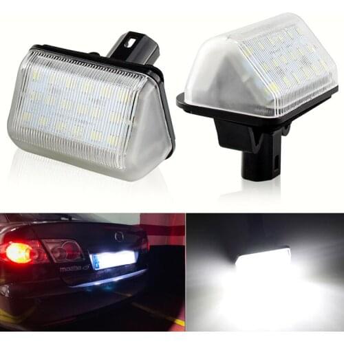 2Pcs No Error Car LED Number License Plate Light for Mazda 6 2003-2008 CX-7 2007-2012 CX-5 CX 5 7 2013 2014 Speed 6 Accessories