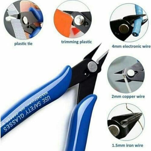 Precision Diagonal Pliers 170 Cutting Pliers for Wire Cable Cutter High Hardness Multi Functional Electronic Repair Hand Tools