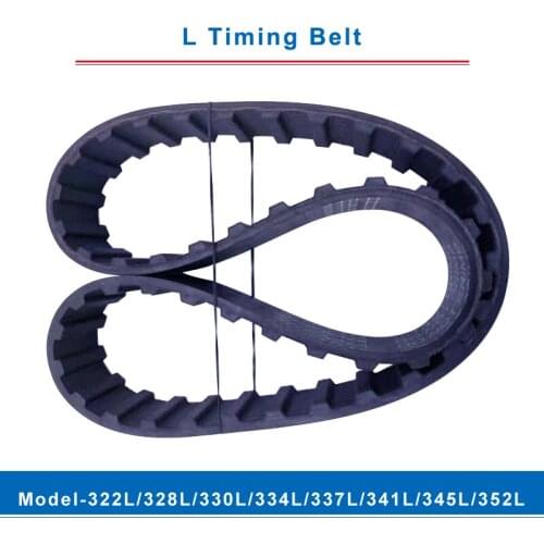 L timing belt trapezoid teeth model-322L/328L/330L/334L/337L/341L/345L/352L transmission belt width 20/25mm for L timing pulley