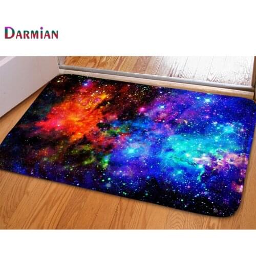 Fashion Space Stars Galaxy Carpet Funny Flannel Area Rugs for Bedroom Bathroom Kitchen Mat Door Carpet Tapete Alfombras Dropship