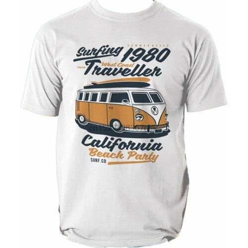 T Shirt Surf Mens S Beach Surfing Tshirt 3xl Rider California South S-3XL