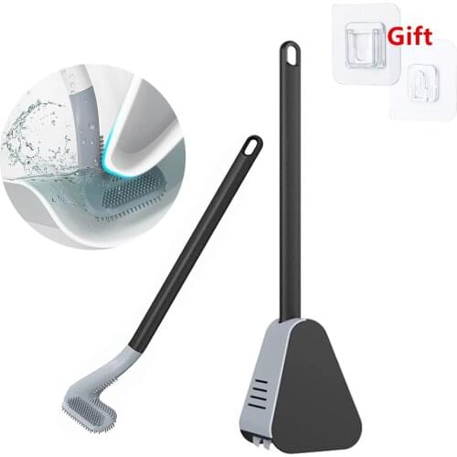 New Silicone Golf Toilet Brush For WC Drainable Toilet Brush Wall-Mounted Cleaning Tools Home Bathroom Accessories Sets