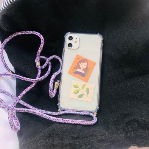 Novelty Sling impact Acrylic Phone Case For iPhone12Pro 11 XSMAX 78PLUS SE2020 6S Cover XR airbag Skinny Shell Body Protection