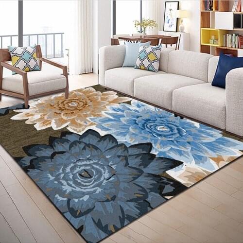 New Creative Carpets For Living Room Bedroom Area Rugs Modern Large Flowers 3D Printed Child Hallway Mats Floor Carpet Play Tent