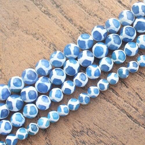 Wholesale Blue Fire Agates & White stripe Beads 14.5"37cm,For DIY Jewelry Making !We provide mixed wholesale for all items