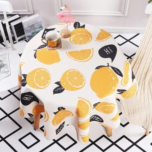 Pastoral Rectangular Dining Tablecloth Cartoon Waterproof Geometric Table Kitchen Cover Wedding For Table Oilproof Cover