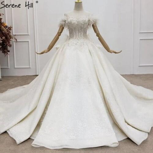 Ivory Sexy Sweetheart Sparkle Plus size Wedding Dress 2020 Dubai Off Shoulder Beading Luxury Bridal Gowns BHX0158 Couture Dress