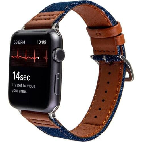 Cowboy Leather Woven Nylon Strap for apple watch band 44mm 42mm 38mm 40mm iwatch series SE 6 5 4 3 2 1 Replacement bracelet belt