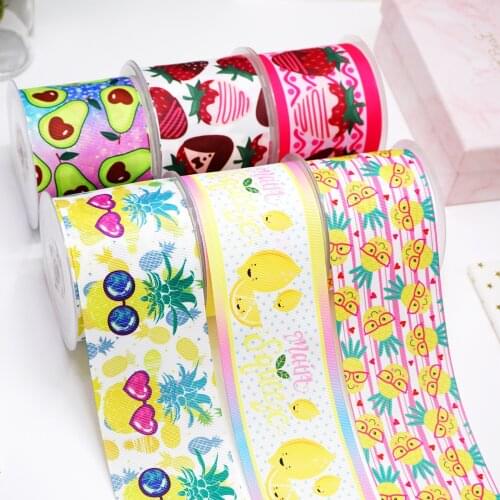DIY Cartoon Fruit Printed Grosgrain Ribbon For Craft Supplies Sewing Accessories 5 Yards, Planar Resins Mold 10 Pieces. 48326