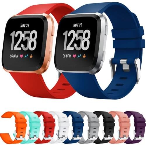 Silicone Smart Watch Wrist Band Bracelet For Fitbit Versa Strap Reverse Watch Buckle Replacement For Fitbit Versa Lite strap