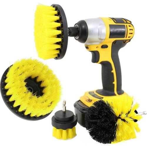 3PCS Power Scrubber Brush Set Cleaning Drill Scrubber Cordless Attachment Kit Power Scrub Tubs Baseboards Scourer for Bathroom