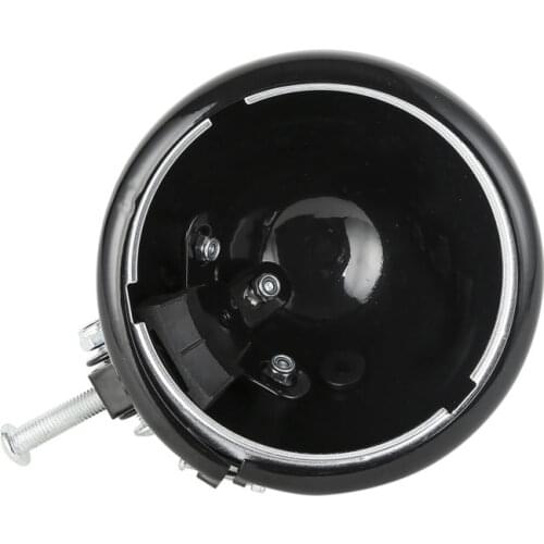 TCMT Motorcycle Black 5.75" 5 3/4" Headlight Lamp Housing W/mounting Block For Harley Dyna FXDF Street Bob Fat Bob FXD XL1200X