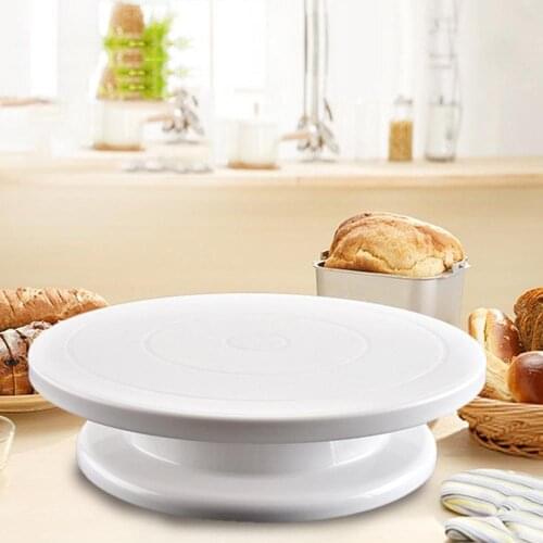1 Set DIY Baking Cake Turntable Round Plastic Flexible Rotating Anti Skid Bottom Pastry Cookie Mold Cake Stand Pan Baking Tools