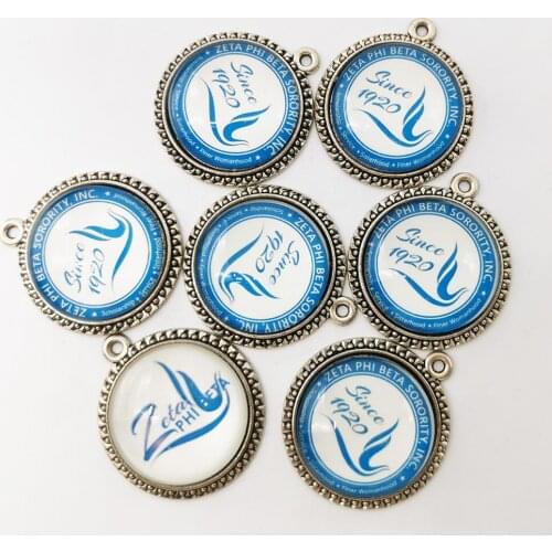 10pcs 2 Style Blue White 1920 Zeta Phi Beta Starry Charms Women DIY Jewelry Accessories