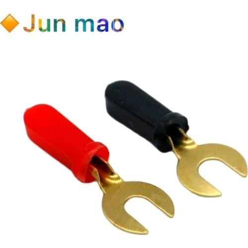 10PCS Experimental test of cold pressed terminal of pure copper terminal with plastic handle and y-terminal grounding