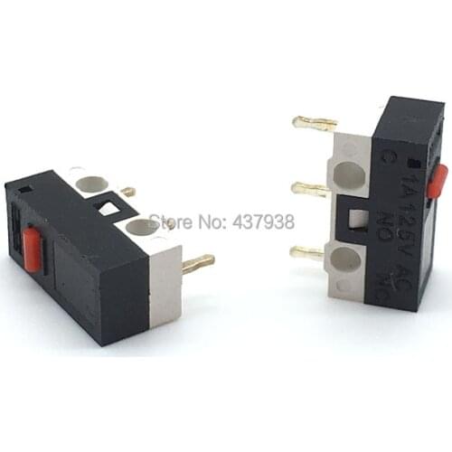 10pcs Limit Switch Push Button Switch 1A 125V AC Mouse Switch 3Pins Micro Switch Without Handle