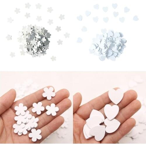 100pcs Decorative DIY Wooden Slices Round Circles Ornament Heart Shaped