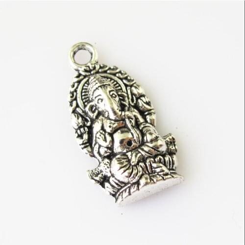 12 New Animal Elephants Tibetan Silver Tone Charms Pendants 14x26.5mm
