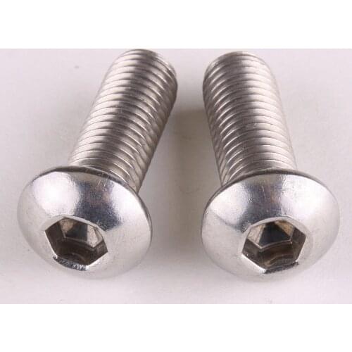 15PCS 304 Stainless Steel Plate Hex Head Cap Screws Mushroom Head Hexagonal Bolts M6 * 12mm ISO7380