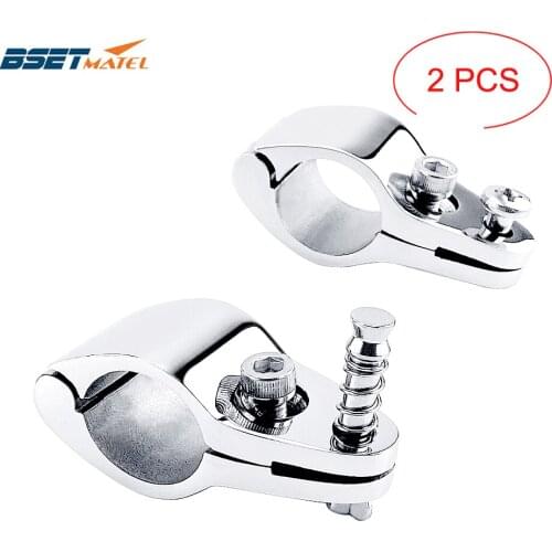 2X Stainless Steel 316 Boat Bimini Top Hinged Jaw Slide Clamp Fitting Marine Hardware Yacht 22 or 25mm Tube Rail Accessories