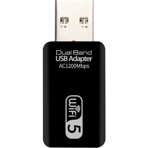 1200M Wireless Network Card 2.4G/5.8G Dual Frequency Wireless Network Card USB3.0 Free Drive Wifi Receiving Transmitter