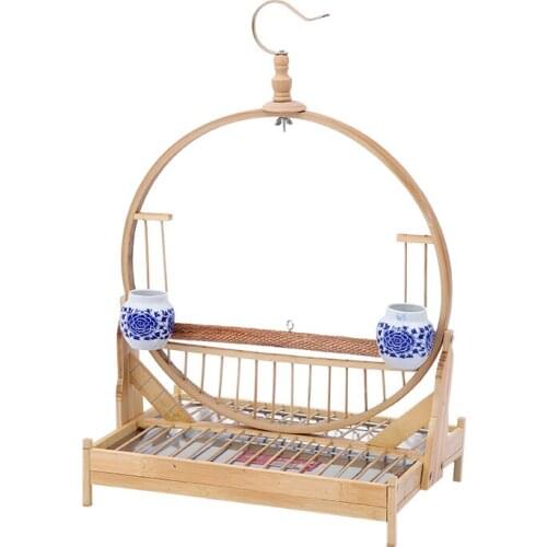 Parrot Small Bird Cage Tray Decoration Wooden Breeding Cage Houses Outdoor Bird Cage Household Gaiolas Feeding Supplies BS50BC