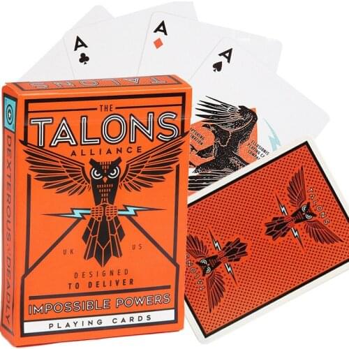Ellusionist Talons Alliance Playing Cards Bicycle Orange Owl Deck Poker Size USPCC Limited Edition Magic Tricks Magic Props