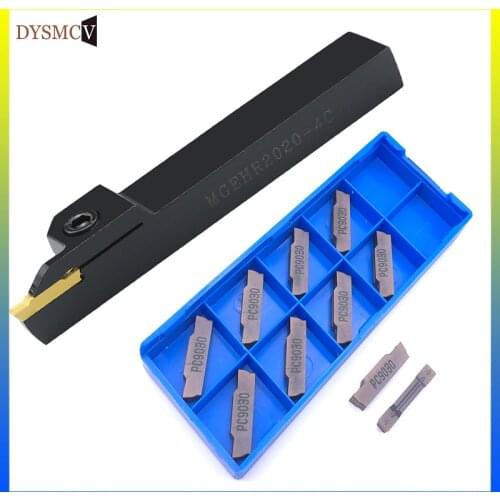 1 piece MGEHR2020-4 + 10PCS MGMN400 M PC9030 turning tool carbide blade CNC lathe tool parts separation and slotting