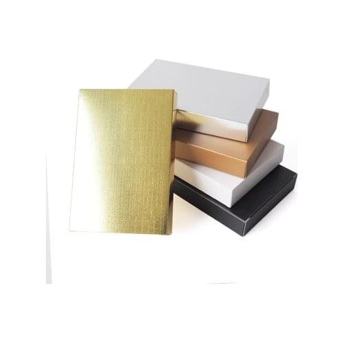 Hot Sale Gold/Silver Gift Photo Packaging Boxes For Cosmetics mask/Candle Retail Favor Carton Rectangular White Cardboard Box