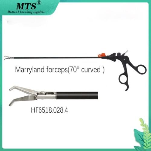 Medical Laparoscopic Surgical Instruments Marryland forceps (70° curved) Separating forceps for surgery or medical teaching