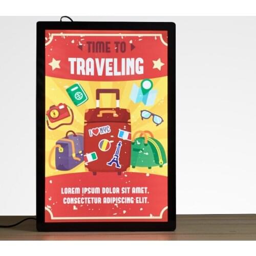 Bar burger menu box led signage module metal frame