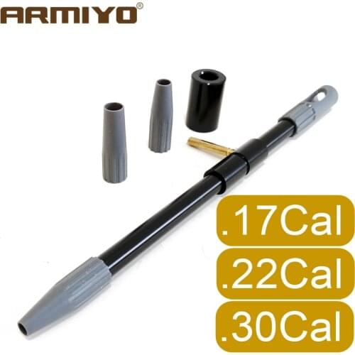 Armiyo 8pcs/set .17Cal to .22Cal to .30Cal Universal Gun Bore Guide Cleaning Rifle Brush Clean Kit Tactical Hunting Accessories