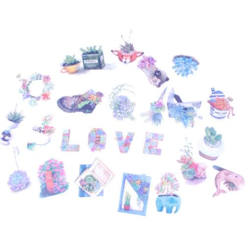 15Pcs per pack Kawaii My Flower World Pvc Planner Stickers Scrapbooking Decoration Stick Label Sticker