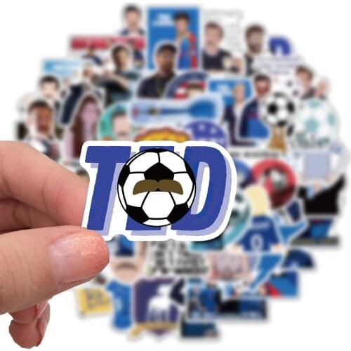 50 PCS Ted Lasso Football Coach US TV Show Stickers for Laptop Skateboard Luggage Motorcycle Bike Waterproof Deku Izuku Midoriya