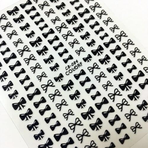 Newest CB sereis CB-084 Bow tie 3d nail art sticker nail decal stamping export japan