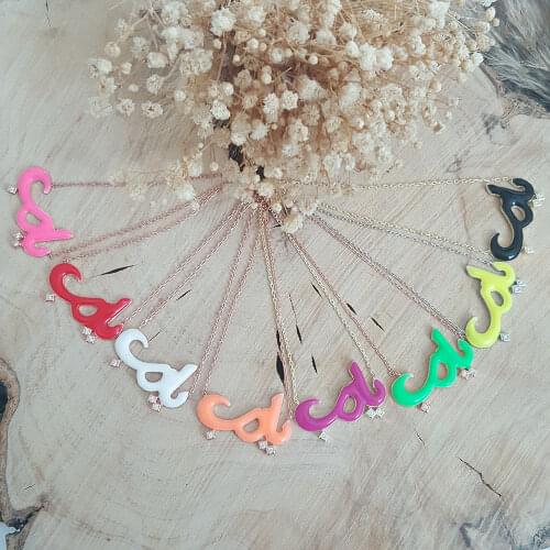 New Trendy Ya Rab Arabic Boho Dainty Islam Necklace Neon Fashion Candy Rose Gold Muslim Accessorie Luxury Turkish Fine Jewellery