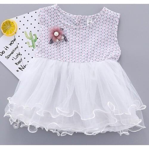 Baby Girl Clothes Summer Girls Dresses Dot Print Sleeveless Baby Girl Birthday Dress Infant Girls Clothing Princess Kids Dress