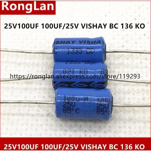 [BELLA]BC original 030 series axial capacitors 25v100uf volume 6 * 12 genuine original stock wholesale--100pcs/lot