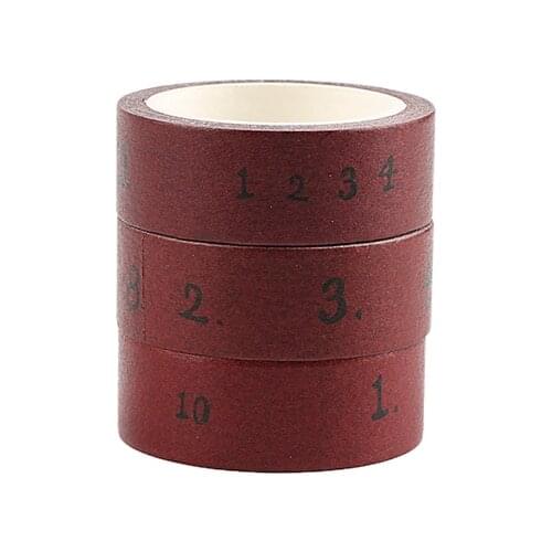 Retro Numeral Washi Paper Sticker DIY Diary Journal Decoration Hand account Label Sticker Album Scrapbooking