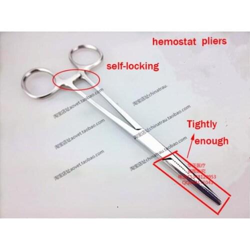 Self-Locking forceps straight head Hemostat stainless steel tool medical use pliers&clamp 12.5 14 16 18 20 22 24cm