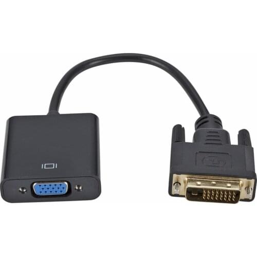 Full HD 1080P DVI-D DVI To VGA Adapter Video Cable Converter 24+1 25Pin to 15Pin Cable Converter for PC Computer Monitor