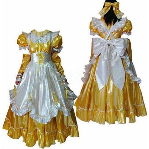 Sissy lockable PVC maid dress maid vinyl uniform custom