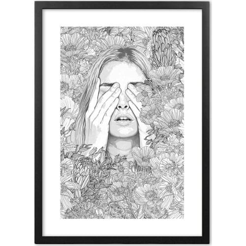 Woman Abstract Line Wall Art Paper Painting Nordic Posters And Prints Wall Pictures For Living Room Decor