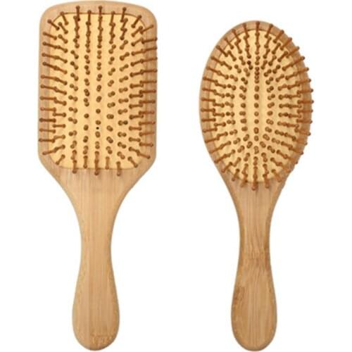 Hair Brush Women Massage Bamboo Combs Anti-static High Quality Detangling Reduce Hair Loss Styling Tool Barber Accessories
