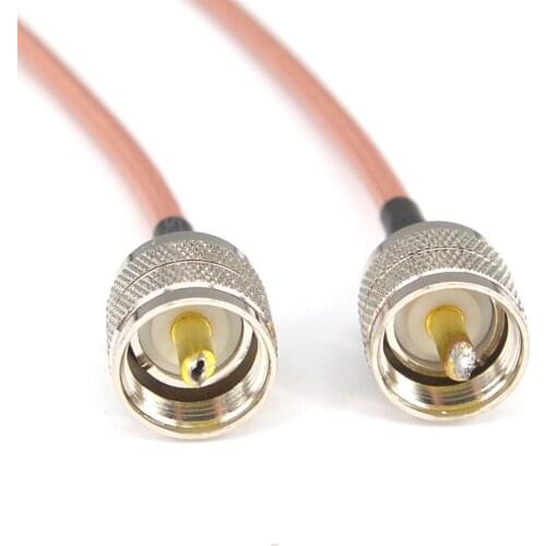 10 Pieces UHF Male to male Connector Extension Cable RG142 Pigtail Low Loss Cable