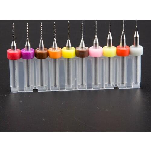 10 pcs/pack PCB drill bits 0.2-4mm mini drills PCB hard alloy drilling bits for plastic pearl drilling tool