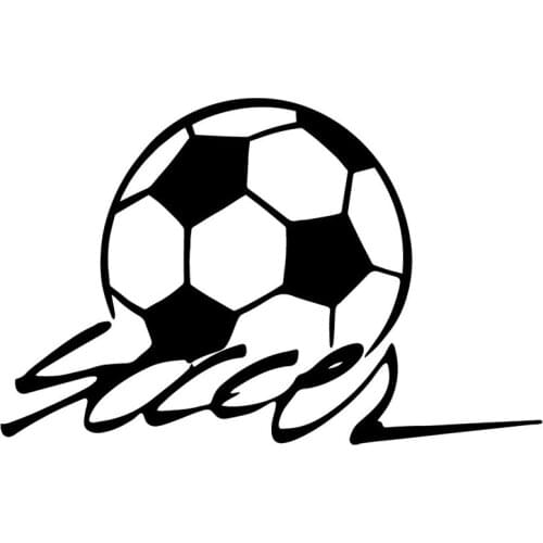 17.3X11.1CM SOCCER BALL Rear Windshield Decoration Decals Art Cartoon Car Sticker